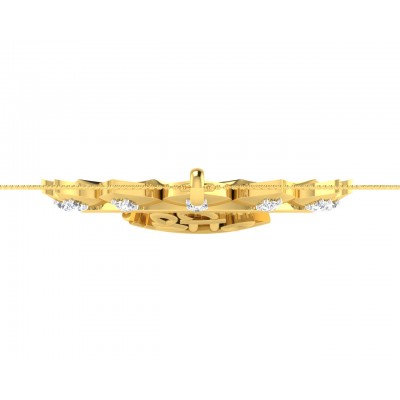Auspicious Shri Sai Pendant in Gold studded with diamonds
